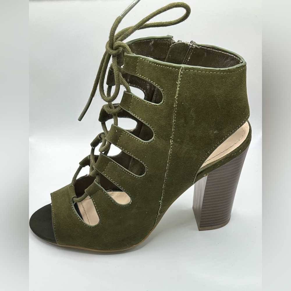 Olive green heels